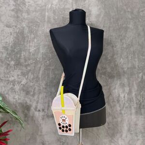 Bobalicious Milk Tea Handbag Crossbody Boba Love adjustable strap Zipper/Strap